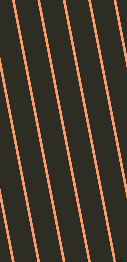 101 degree angle lines stripes, 9 pixel line width, 76 pixel line spacing, Atomic Tangerine and Karaka angled lines and stripes seamless tileable