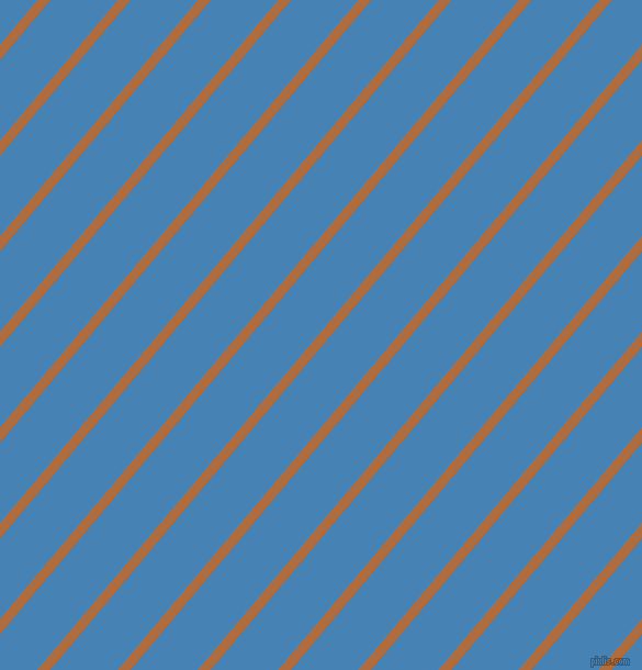 50 degree angle lines stripes, 9 pixel line width, 47 pixel line spacing, Bourbon and Steel Blue angled lines and stripes seamless tileable
