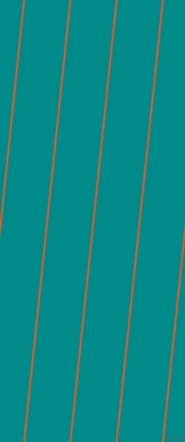 84 degree angle lines stripes, 4 pixel line width, 89 pixel line spacing, Chilean Fire and Dark Cyan angled lines and stripes seamless tileable