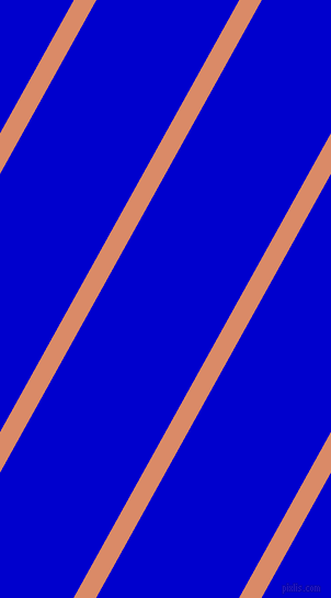 61 degree angle lines stripes, 18 pixel line width, 114 pixel line spacing, Copper and Medium Blue angled lines and stripes seamless tileable