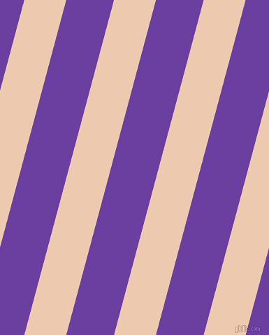 75 degree angle lines stripes, 58 pixel line width, 66 pixel line spacing, Desert Sand and Royal Purple angled lines and stripes seamless tileable