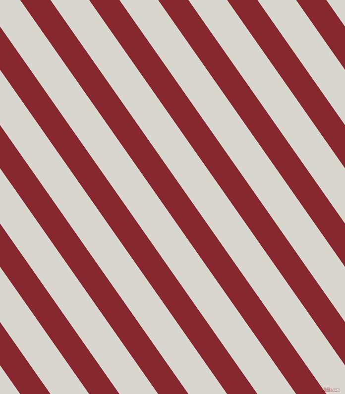 125 degree angle lines stripes, 50 pixel line width, 64 pixel line spacing, Flame Red and Timberwolf angled lines and stripes seamless tileable