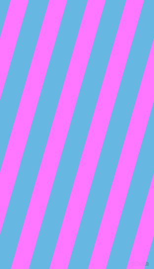 74 degree angle lines stripes, 35 pixel line width, 40 pixel line spacing, Fuchsia Pink and Malibu angled lines and stripes seamless tileable