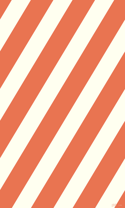 59 degree angle lines stripes, 57 pixel line width, 67 pixel line spacing, Ivory and Burnt Sienna angled lines and stripes seamless tileable