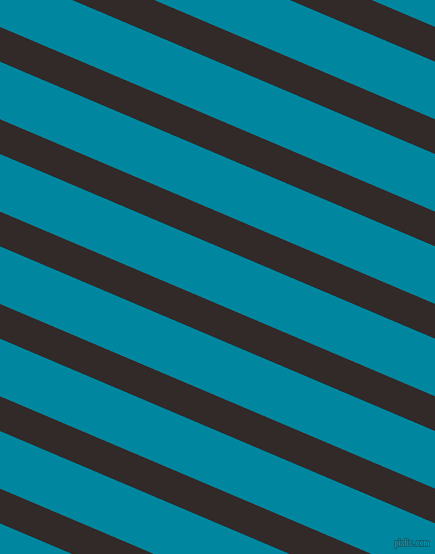 157 degree angle lines stripes, 32 pixel line width, 53 pixel line spacing, Livid Brown and Eastern Blue angled lines and stripes seamless tileable