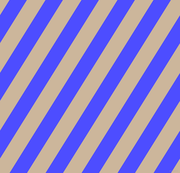 58 degree angle lines stripes, 61 pixel line width, 65 pixel line spacing, Neon Blue and Vanilla angled lines and stripes seamless tileable