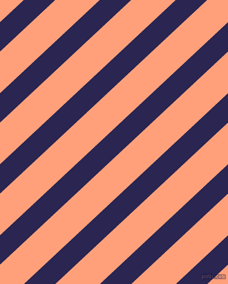 43 degree angle lines stripes, 31 pixel line width, 44 pixel line spacing, Paua and Light Salmon angled lines and stripes seamless tileable