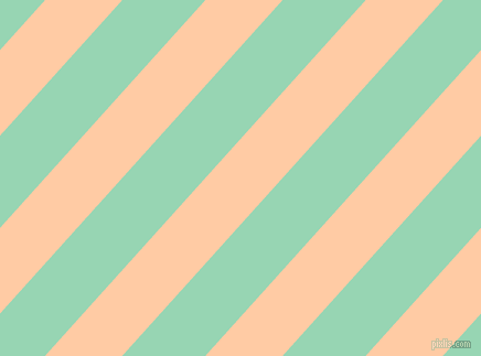 48 degree angle lines stripes, 52 pixel line width, 56 pixel line spacing, Peach and Vista Blue angled lines and stripes seamless tileable