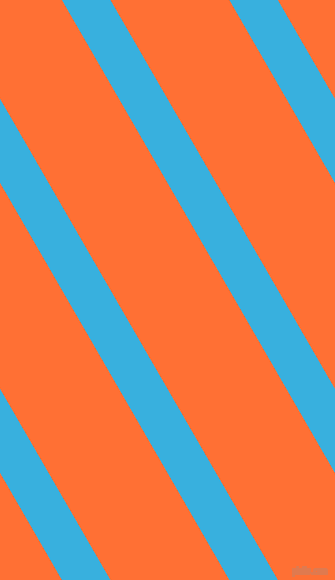 120 degree angle lines stripes, 42 pixel line width, 103 pixel line spacing, Summer Sky and Burnt Orange angled lines and stripes seamless tileable