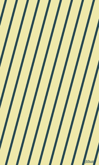 75 degree angle lines stripes, 7 pixel line width, 28 pixel line spacing, Teal Blue and Pale Goldenrod angled lines and stripes seamless tileable