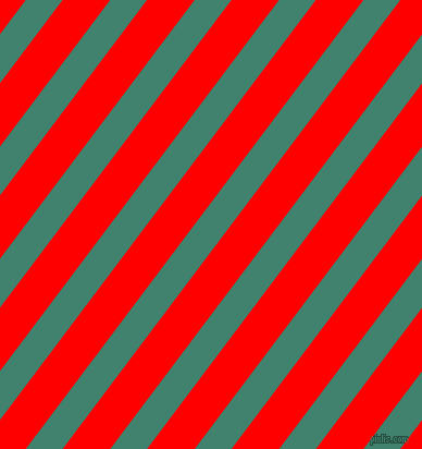 53 degree angle lines stripes, 27 pixel line width, 35 pixel line spacing, Viridian and Red angled lines and stripes seamless tileable
