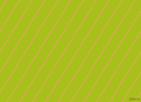 58 degree angle lines stripes, 2 pixel line width, 35 pixel line spacing, Vivid Tangerine and Bahia angled lines and stripes seamless tileable