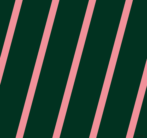 75 degree angle lines stripes, 29 pixel line width, 119 pixel line spacing, Wewak and Dark Green angled lines and stripes seamless tileable