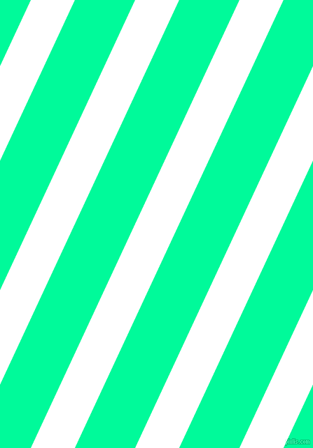 65 degree angle lines stripes, 57 pixel line width, 78 pixel line spacing, White and Medium Spring Green angled lines and stripes seamless tileable