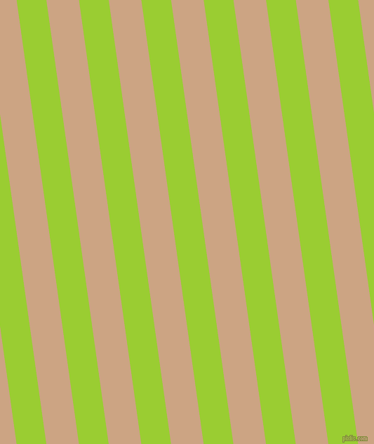 98 degree angle lines stripes, 42 pixel line width, 46 pixel line spacing, Yellow Green and Cameo angled lines and stripes seamless tileable