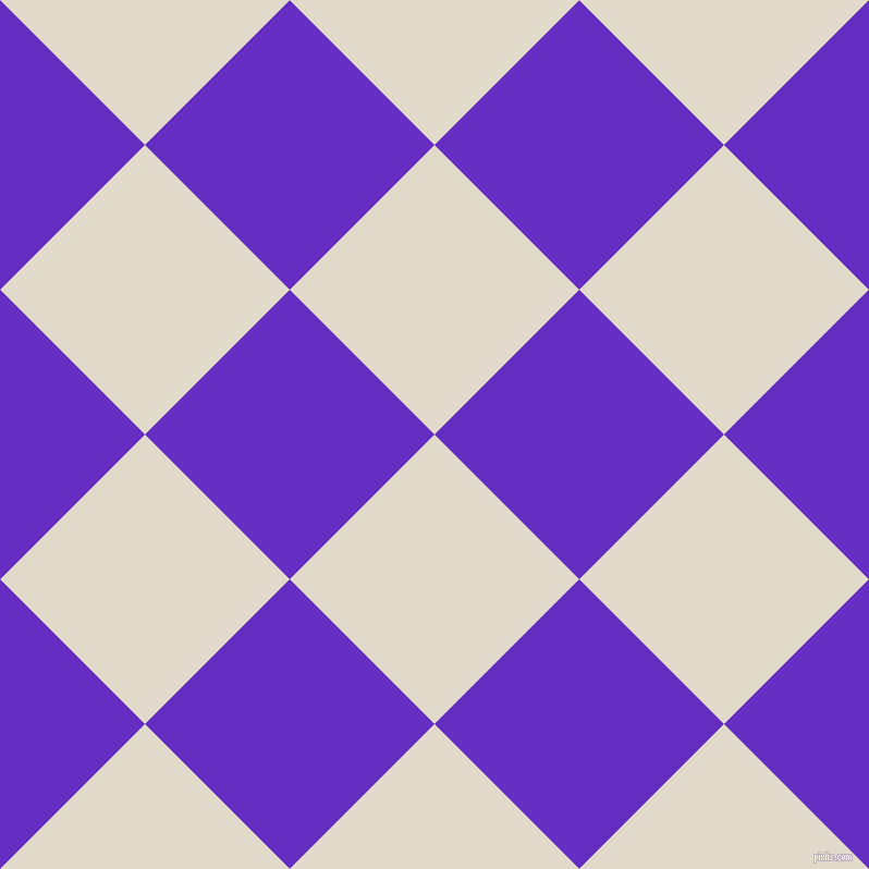 45/135 degree angle diagonal checkered chequered squares checker pattern checkers background, 188 pixel squares size, , Albescent White and Purple Heart checkers chequered checkered squares seamless tileable