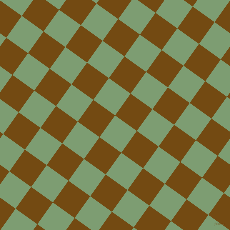 54/144 degree angle diagonal checkered chequered squares checker pattern checkers background, 90 pixel square size, , Amulet and Raw Umber checkers chequered checkered squares seamless tileable
