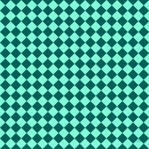 45/135 degree angle diagonal checkered chequered squares checker pattern checkers background, 25 pixel square size, , Aquamarine and Mosque checkers chequered checkered squares seamless tileable