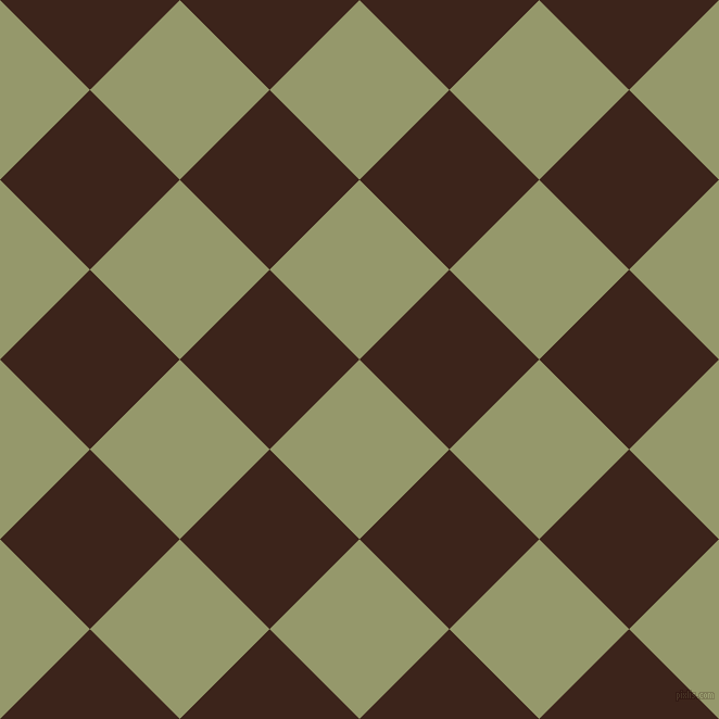 45/135 degree angle diagonal checkered chequered squares checker pattern checkers background, 117 pixel squares size, Avocado and Brown Pod checkers chequered checkered squares seamless tileable