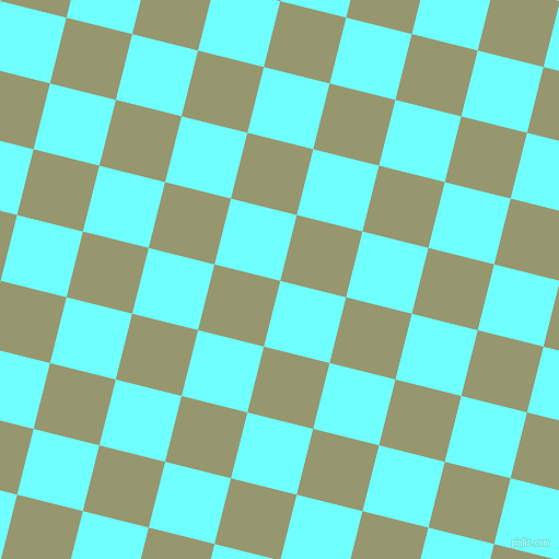 76/166 degree angle diagonal checkered chequered squares checker pattern checkers background, 62 pixel square size, Baby Blue and Malachite Green checkers chequered checkered squares seamless tileable