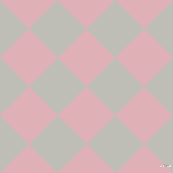 45/135 degree angle diagonal checkered chequered squares checker pattern checkers background, 130 pixel squares size, Blossom and Silver Sand checkers chequered checkered squares seamless tileable