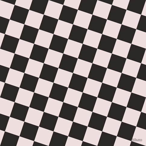 72/162 degree angle diagonal checkered chequered squares checker pattern checkers background, 51 pixel squares size, , Bokara Grey and Soft Peach checkers chequered checkered squares seamless tileable