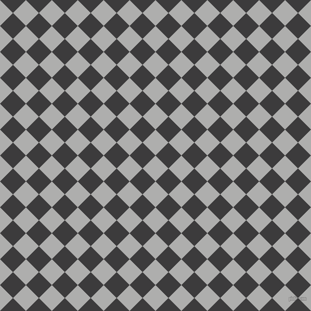 45/135 degree angle diagonal checkered chequered squares checker pattern checkers background, 37 pixel square size, , Bombay and Fuscous Grey checkers chequered checkered squares seamless tileable