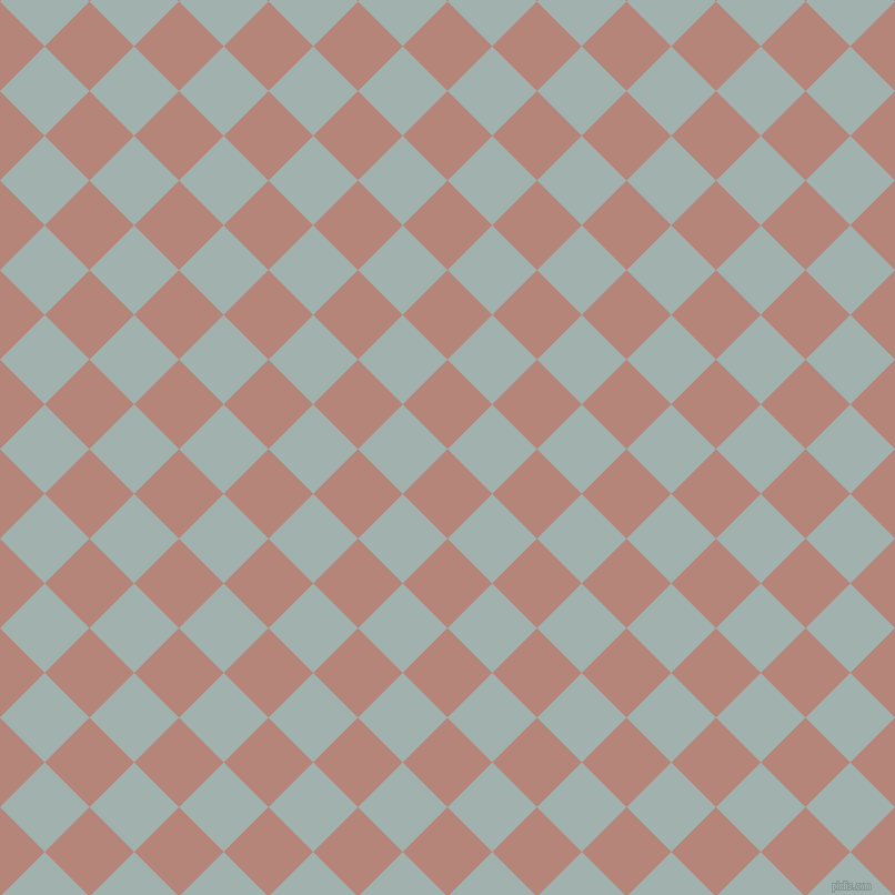 45/135 degree angle diagonal checkered chequered squares checker pattern checkers background, 57 pixel squares size, Brandy Rose and Conch checkers chequered checkered squares seamless tileable