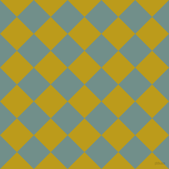 45/135 degree angle diagonal checkered chequered squares checker pattern checkers background, 84 pixel squares size, , Buddha Gold and Gumbo checkers chequered checkered squares seamless tileable