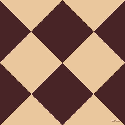 45/135 degree angle diagonal checkered chequered squares checker pattern checkers background, 185 pixel square size, Bulgarian Rose and New Tan checkers chequered checkered squares seamless tileable