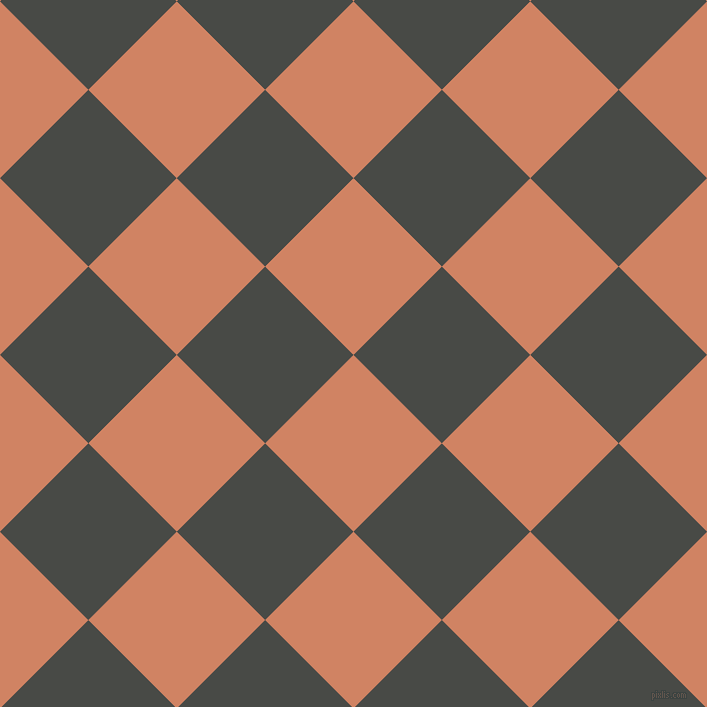 45/135 degree angle diagonal checkered chequered squares checker pattern checkers background, 125 pixel square size, , Burning Sand and Armadillo checkers chequered checkered squares seamless tileable