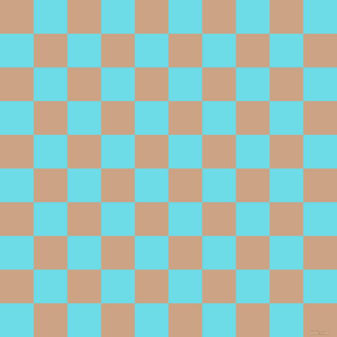 checkered chequered squares checkers background checker pattern, 66 pixel square size, , Cameo and Turquoise Blue checkers chequered checkered squares seamless tileable