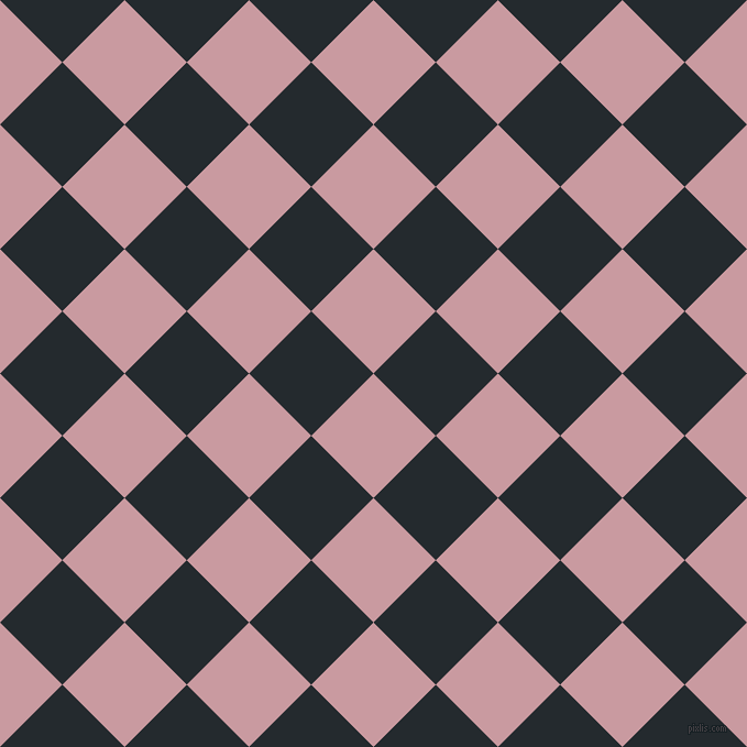 45/135 degree angle diagonal checkered chequered squares checker pattern checkers background, 80 pixel square size, , Careys Pink and Cinder checkers chequered checkered squares seamless tileable