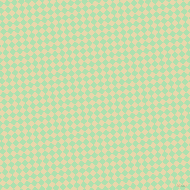 51/141 degree angle diagonal checkered chequered squares checker pattern checkers background, 17 pixel square size, , Celadon and Beeswax checkers chequered checkered squares seamless tileable