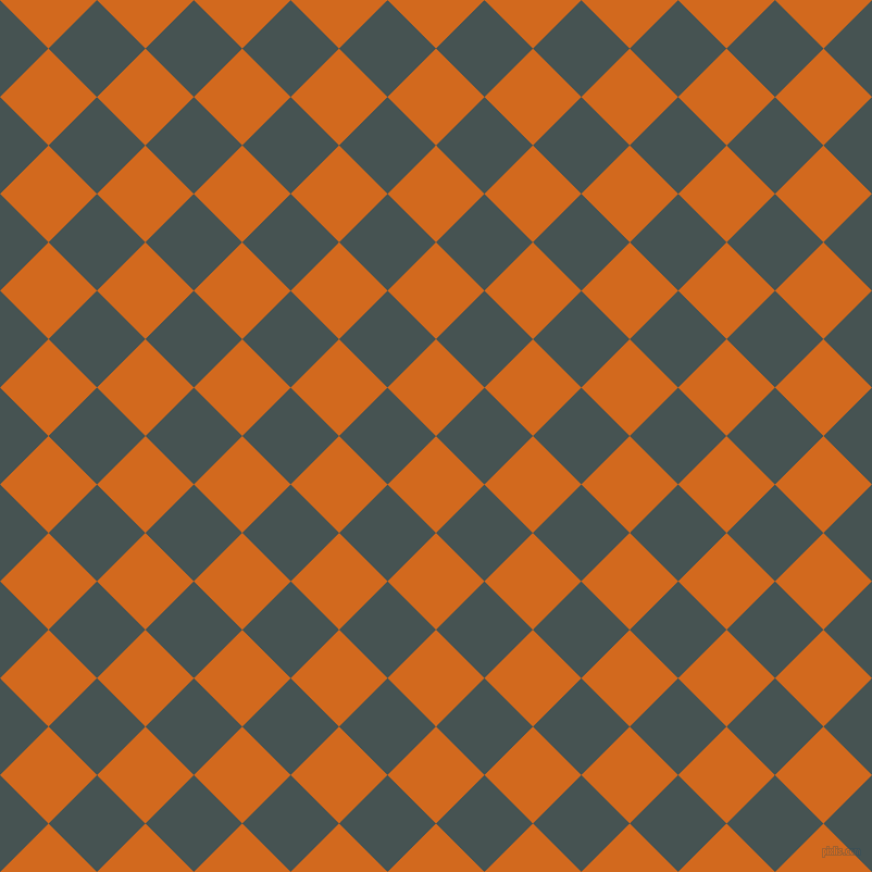 45/135 degree angle diagonal checkered chequered squares checker pattern checkers background, 63 pixel square size, Chocolate and Dark Slate checkers chequered checkered squares seamless tileable
