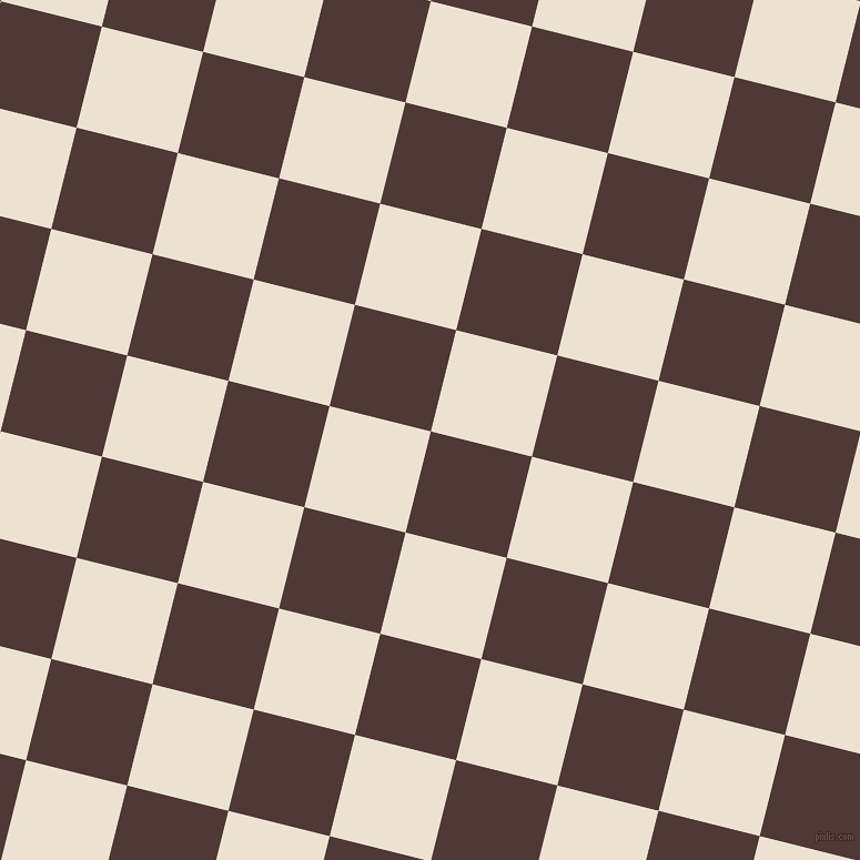 76/166 degree angle diagonal checkered chequered squares checker pattern checkers background, 94 pixel squares size, , Cocoa Bean and Quarter Spanish White checkers chequered checkered squares seamless tileable