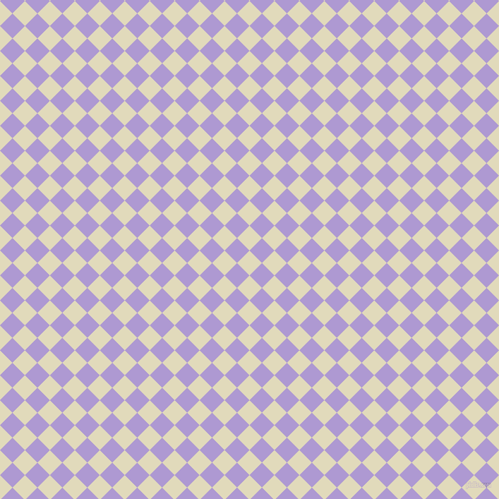 45/135 degree angle diagonal checkered chequered squares checker pattern checkers background, 25 pixel square size, Coconut Cream and Biloba Flower checkers chequered checkered squares seamless tileable