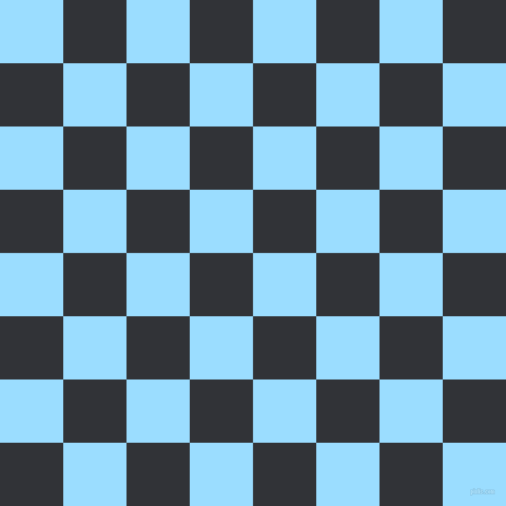 checkered chequered squares checkers background checker pattern, 92 pixel square size, Columbia Blue and Ebony checkers chequered checkered squares seamless tileable