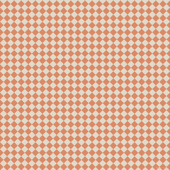 45/135 degree angle diagonal checkered chequered squares checker pattern checkers background, 16 pixel squares size, , Copper and Albescent White checkers chequered checkered squares seamless tileable