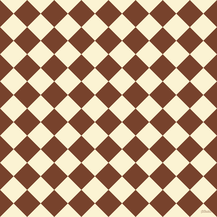 45/135 degree angle diagonal checkered chequered squares checker pattern checkers background, 66 pixel squares size, , Copper Canyon and China Ivory checkers chequered checkered squares seamless tileable