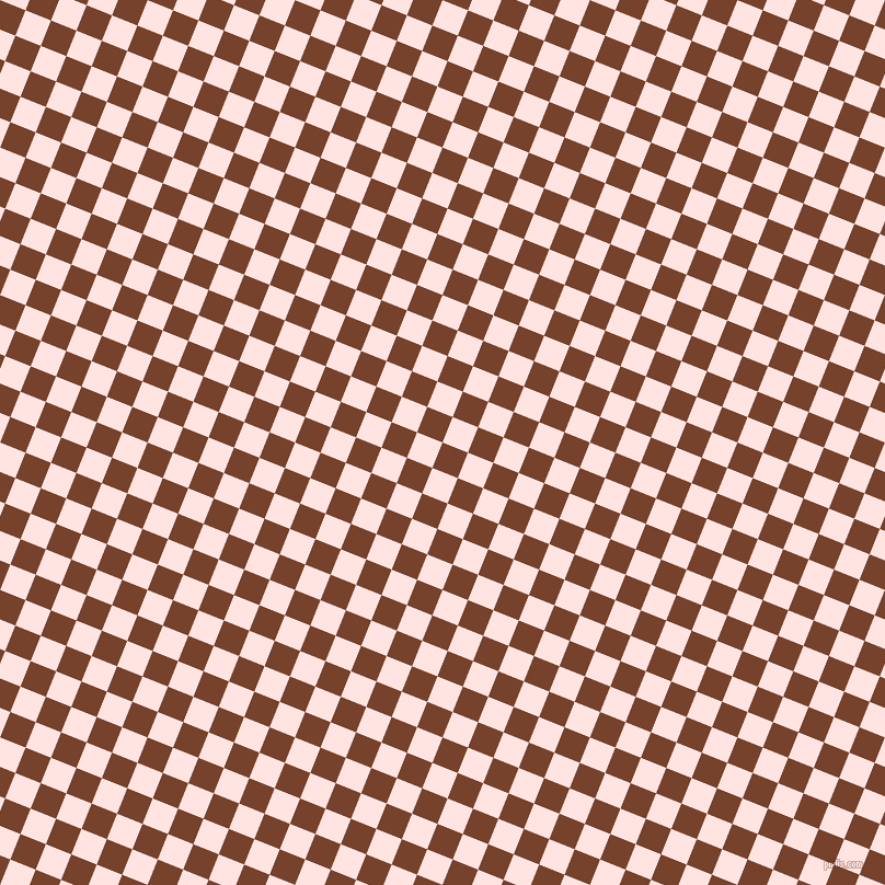 68/158 degree angle diagonal checkered chequered squares checker pattern checkers background, 25 pixel square size, , Copper Canyon and Misty Rose checkers chequered checkered squares seamless tileable