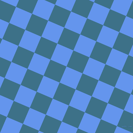 67/157 degree angle diagonal checkered chequered squares checker pattern checkers background, 60 pixel squares size, , Cornflower Blue and Calypso checkers chequered checkered squares seamless tileable