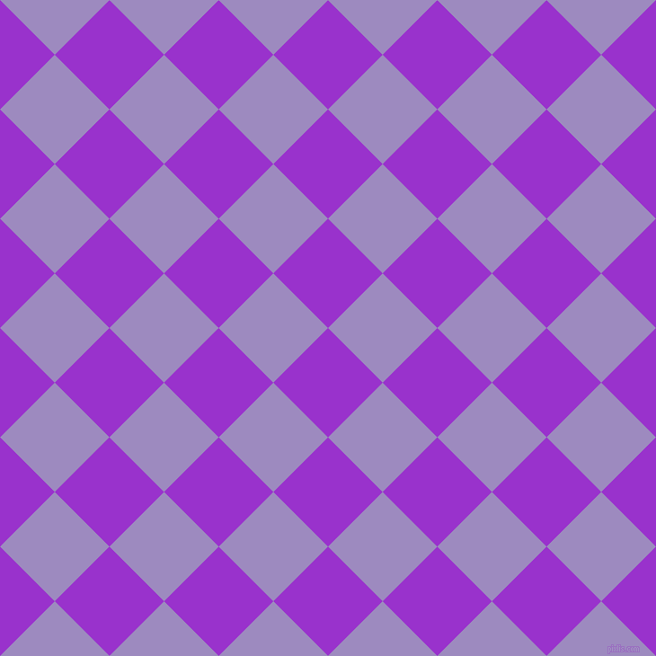 45/135 degree angle diagonal checkered chequered squares checker pattern checkers background, 86 pixel square size, , Dark Orchid and Cold Purple checkers chequered checkered squares seamless tileable