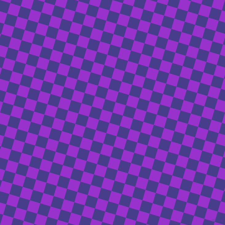 73/163 degree angle diagonal checkered chequered squares checker pattern checkers background, 35 pixel squares size, , Dark Slate Blue and Dark Orchid checkers chequered checkered squares seamless tileable