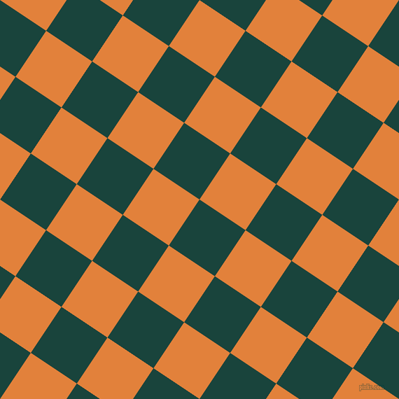 56/146 degree angle diagonal checkered chequered squares checker pattern checkers background, 79 pixel squares size, , Deep Teal and Tree Poppy checkers chequered checkered squares seamless tileable