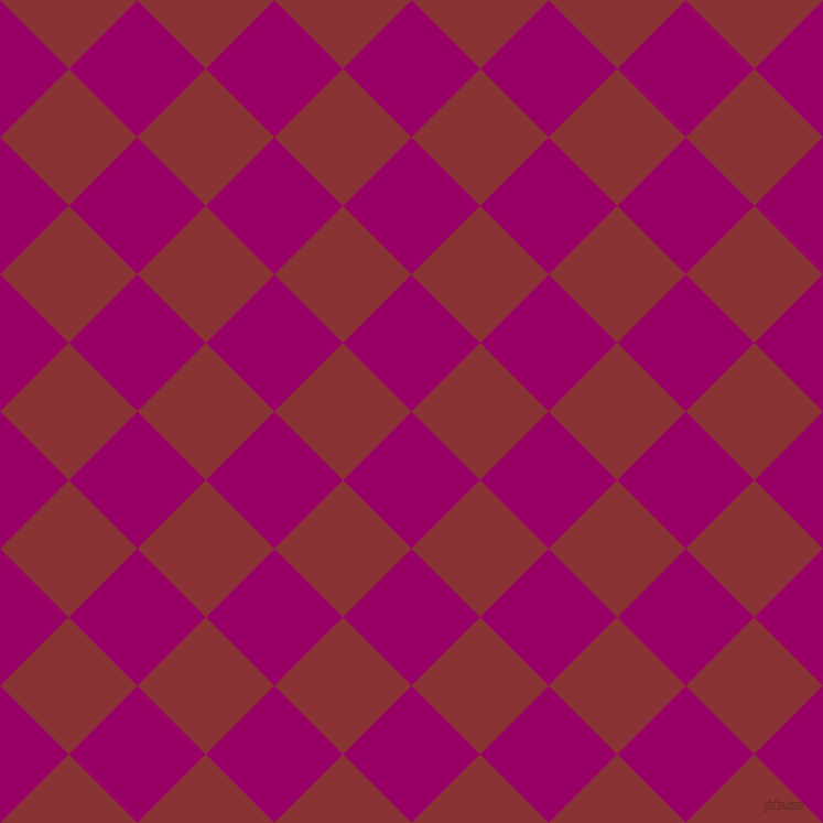 45/135 degree angle diagonal checkered chequered squares checker pattern checkers background, 88 pixel squares size, , Eggplant and Old Brick checkers chequered checkered squares seamless tileable