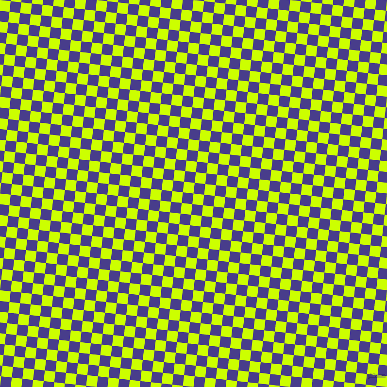84/174 degree angle diagonal checkered chequered squares checker pattern checkers background, 22 pixel square size, , Electric Lime and Dark Slate Blue checkers chequered checkered squares seamless tileable