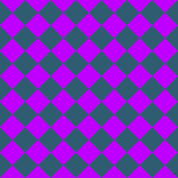 45/135 degree angle diagonal checkered chequered squares checker pattern checkers background, 72 pixel square size, Electric Purple and Blumine checkers chequered checkered squares seamless tileable