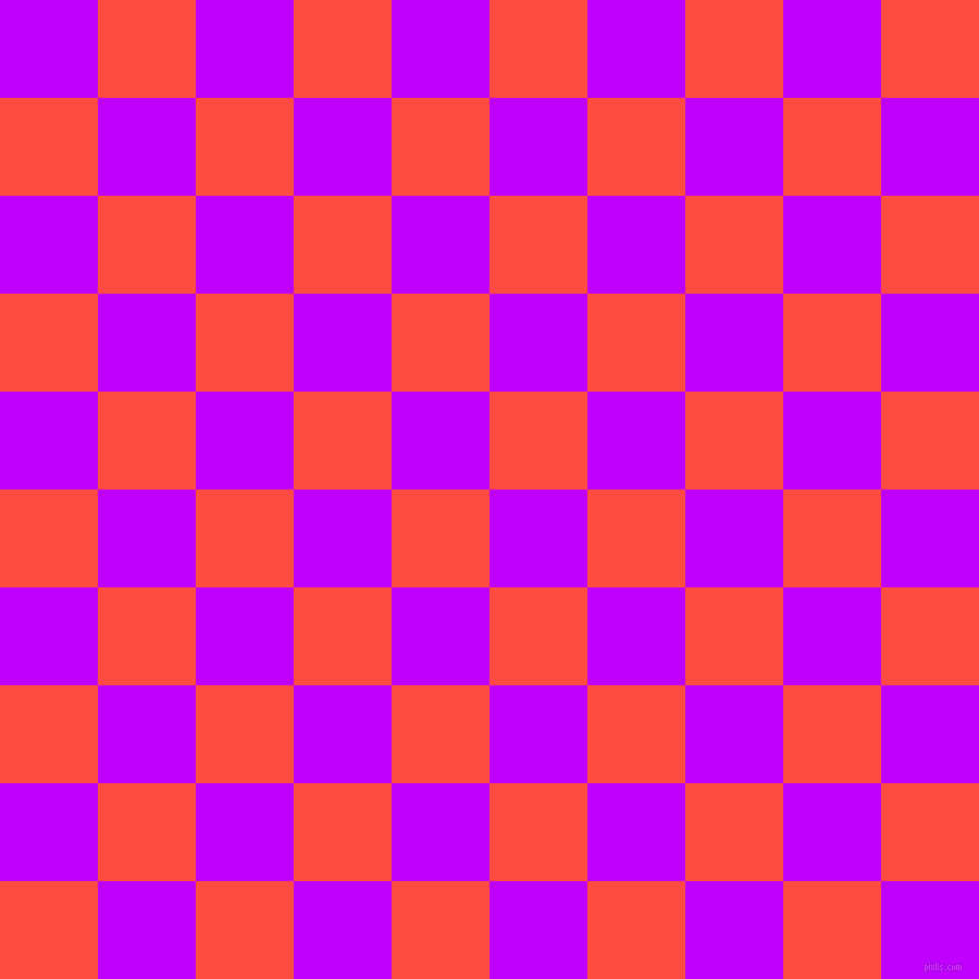 checkered chequered squares checkers background checker pattern, 90 pixel square size, Electric Purple and Sunset Orange checkers chequered checkered squares seamless tileable