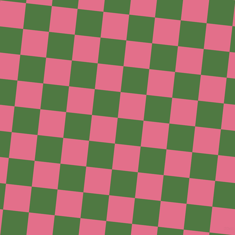84/174 degree angle diagonal checkered chequered squares checker pattern checkers background, 91 pixel square size, Fern Green and Deep Blush checkers chequered checkered squares seamless tileable